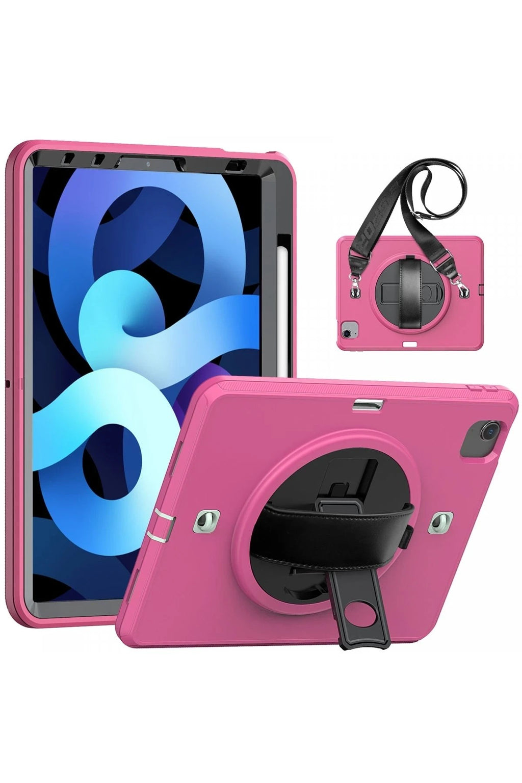 Mey İthalat® iPad Pro 11 (2020) Kılıf Strap-C Otterbox Tablet Kapak - Pembe