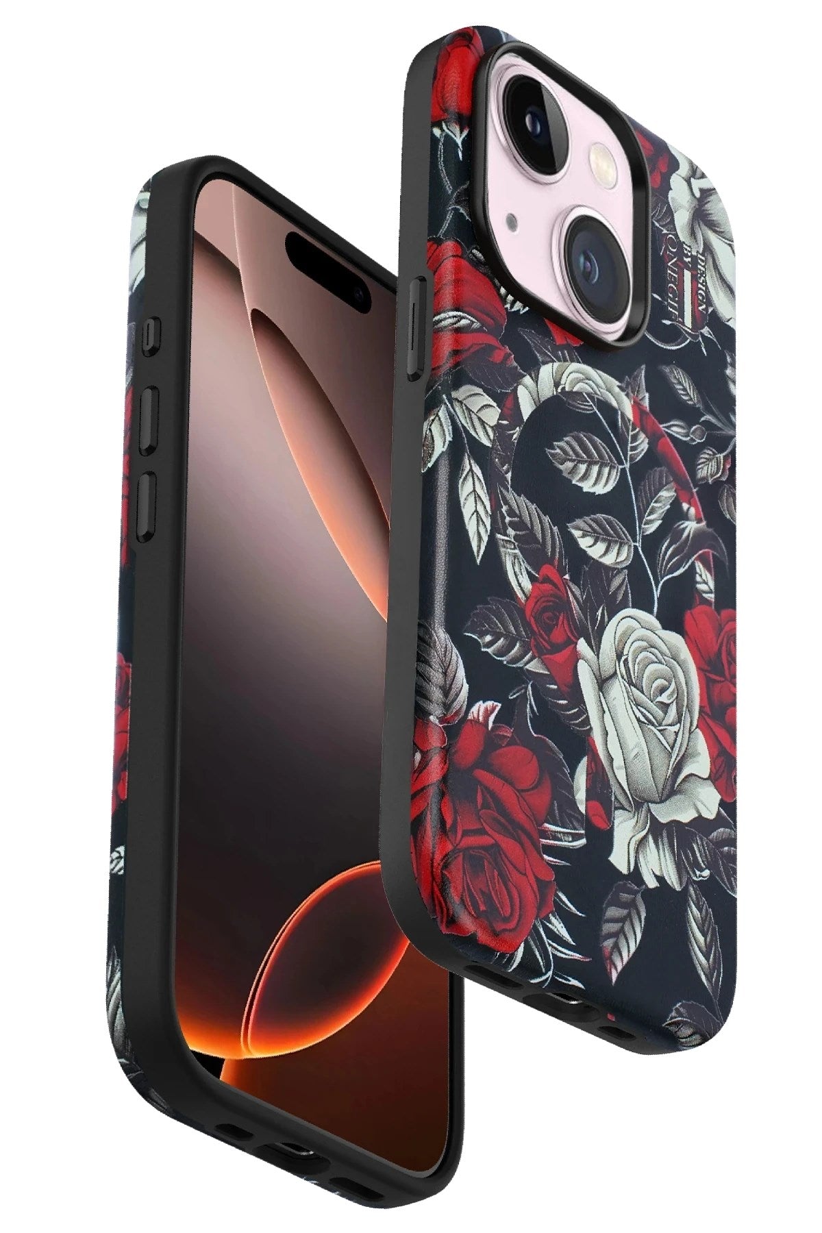 Mey İthalat® iPhone 15 Flower Series Magsafe Kapak - Siyah