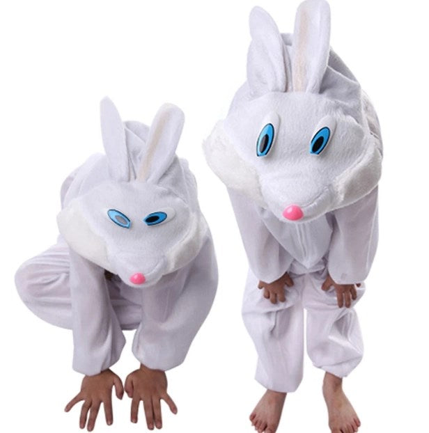 Mey İthalat® Çocuk Tavşan Kostümü Beyaz Renk 6-7 Yaş 120 cm