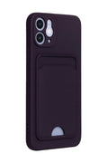 Mey İthalat® iPhone 12 Kılıf Kelvin Kartvizitli Silikon - Derin Mor