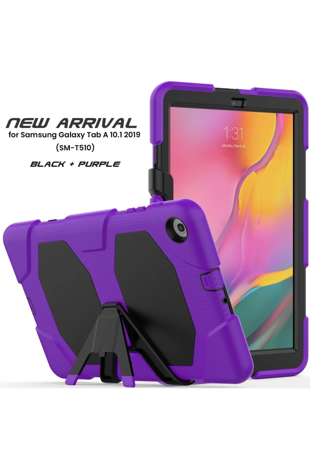 Mey İthalat® Samsung Galaxy T510 Tab A 10.1 Kılıf Griffin Tablet Kapak - Mor