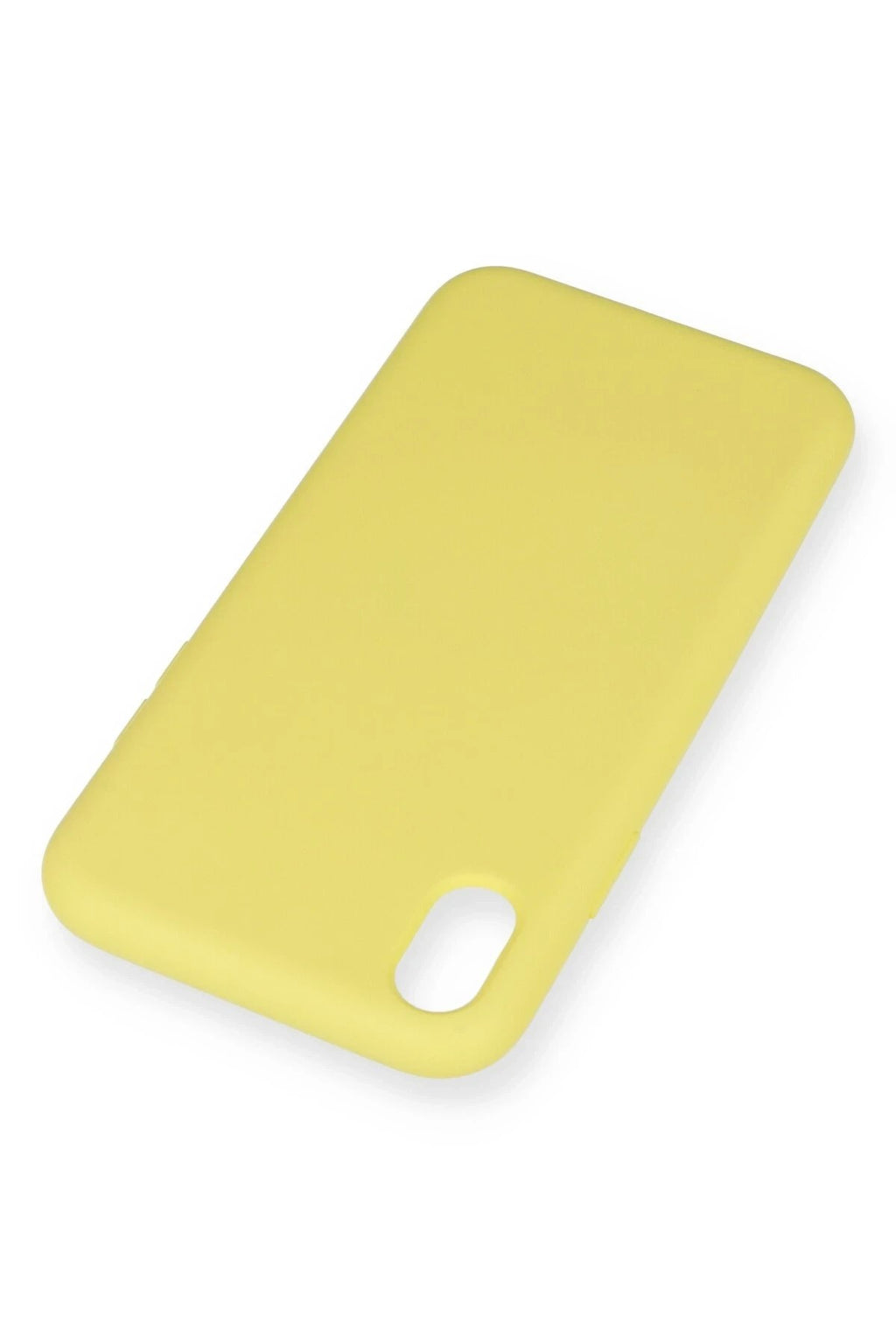 Mey İthalat® iPhone XR Kılıf Nano içi Kadife Silikon - Sarı