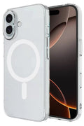 Mey İthalat® iPhone 16 Kılıf Magneticsafe Şeffaf Silikon - Şeffaf