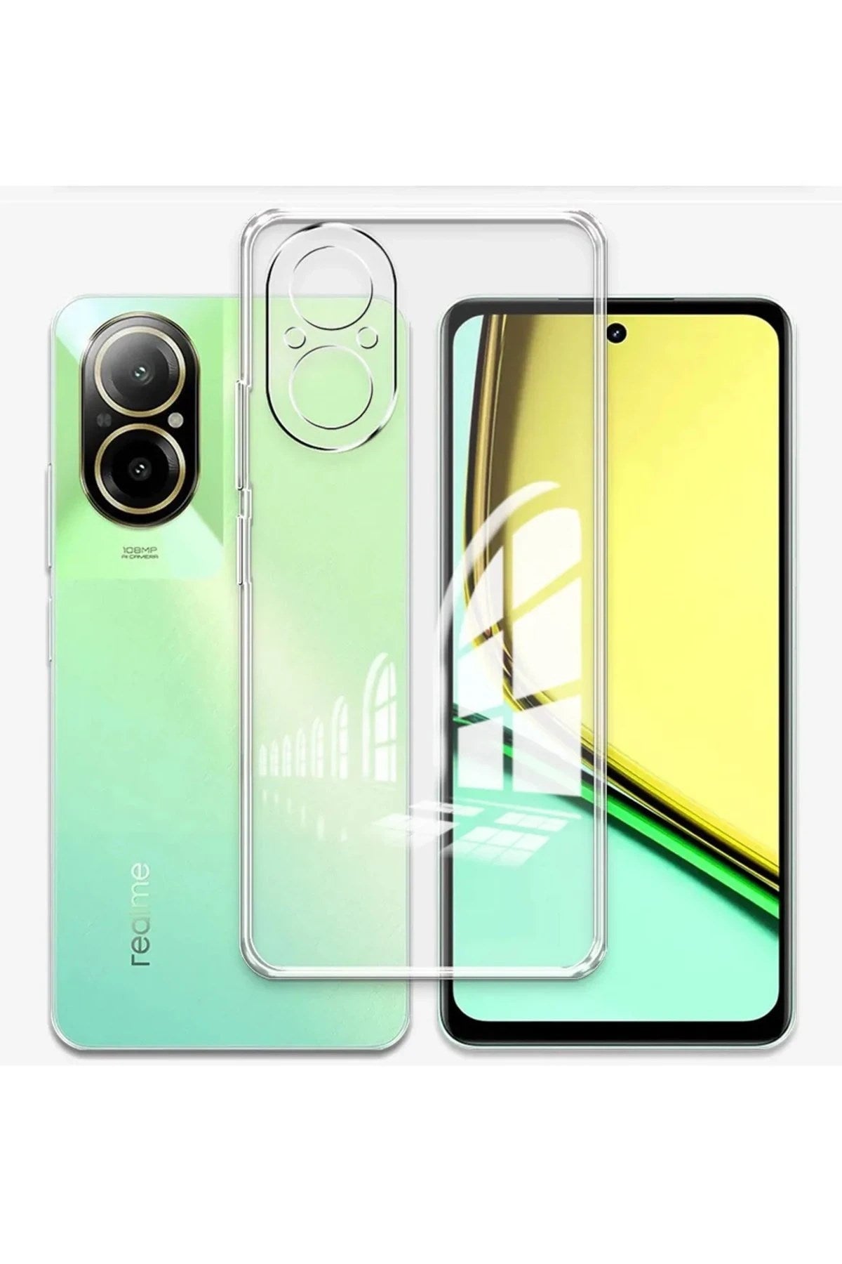 Mey İthalat® Realme 12 Lite Kılıf Lüx Şeffaf Silikon