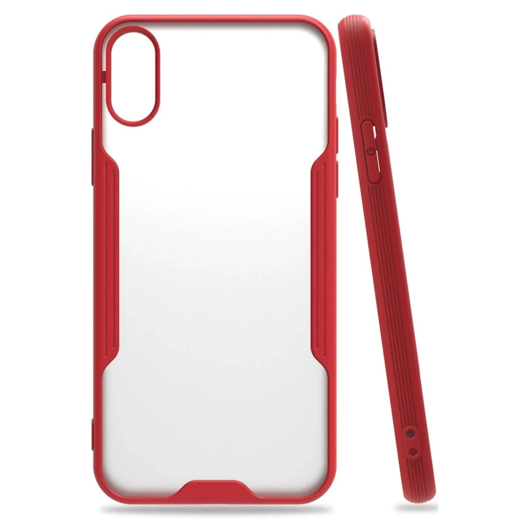 Mey İthalat® iPhone X Kılıf Platin Silikon - Kırmızı
