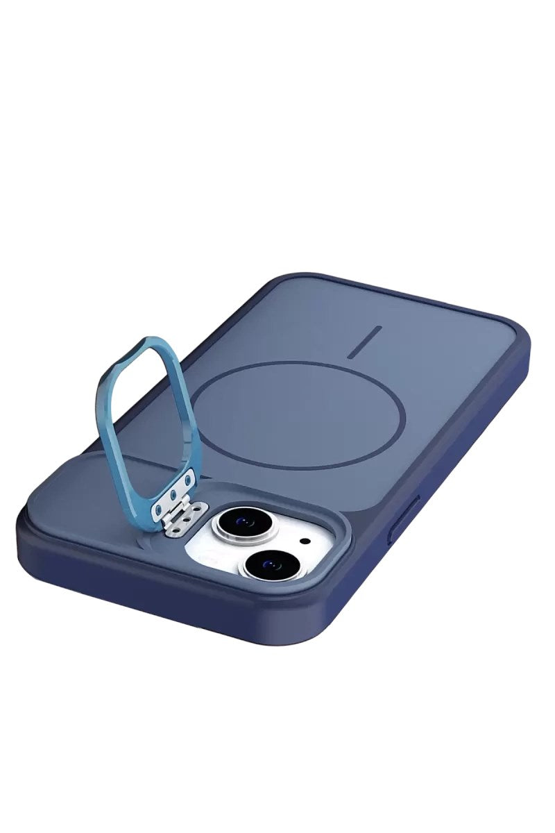 Mey İthalat® iPhone 14 Pale Magsafe Standlı Kapak- Mavi