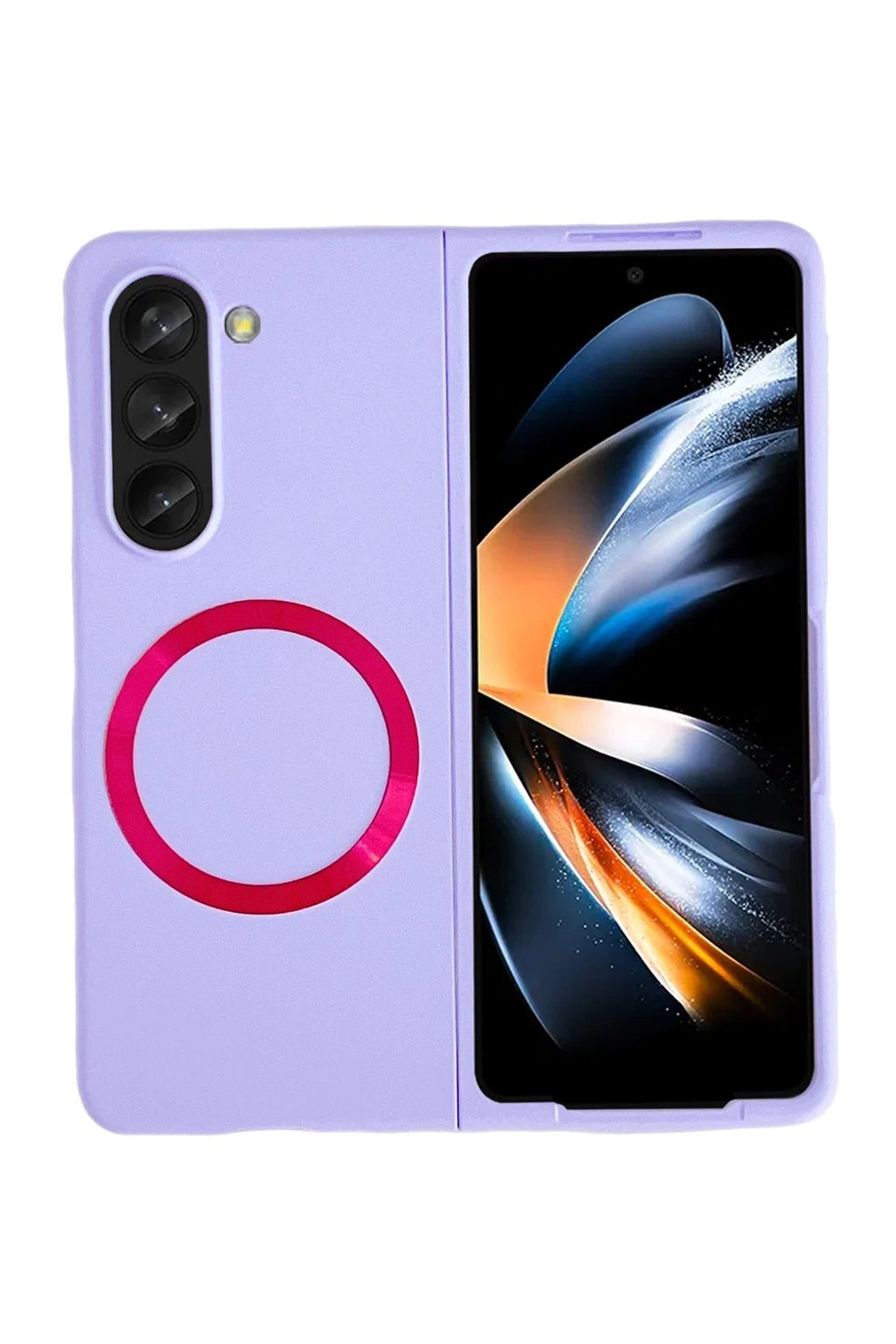 Mey İthalat® Samsung Galaxy Z Fold 5 Kılıf Mata Fold Kapak - Lila