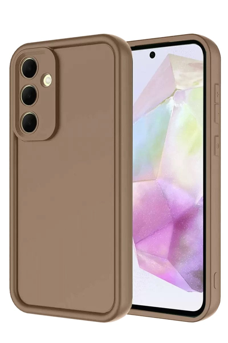 Mey İthalat® Samsung Galaxy A36 Kılıf Viera Silikon - Kahverengi