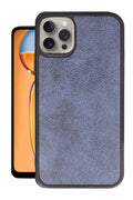 Mey İthalat® iPhone 15 Pro Kılıf Aras Deri Kapak - Lacivert