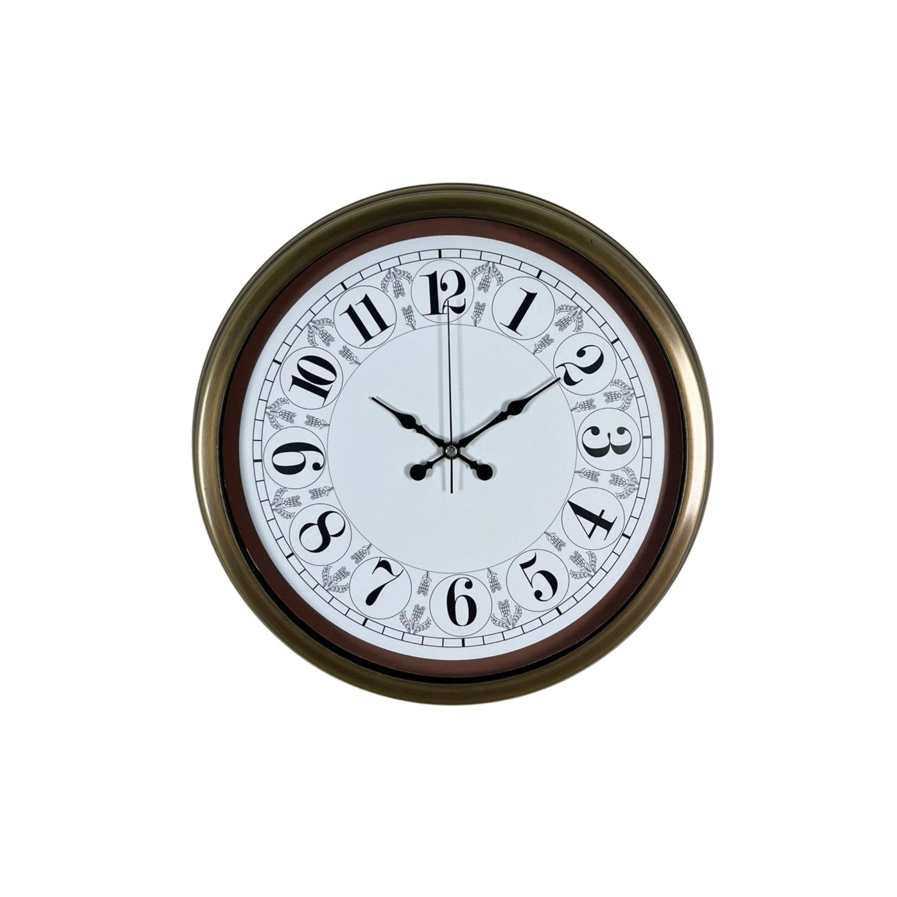 Eskitme Motifli 40 Cm Metal Duvar Saati
