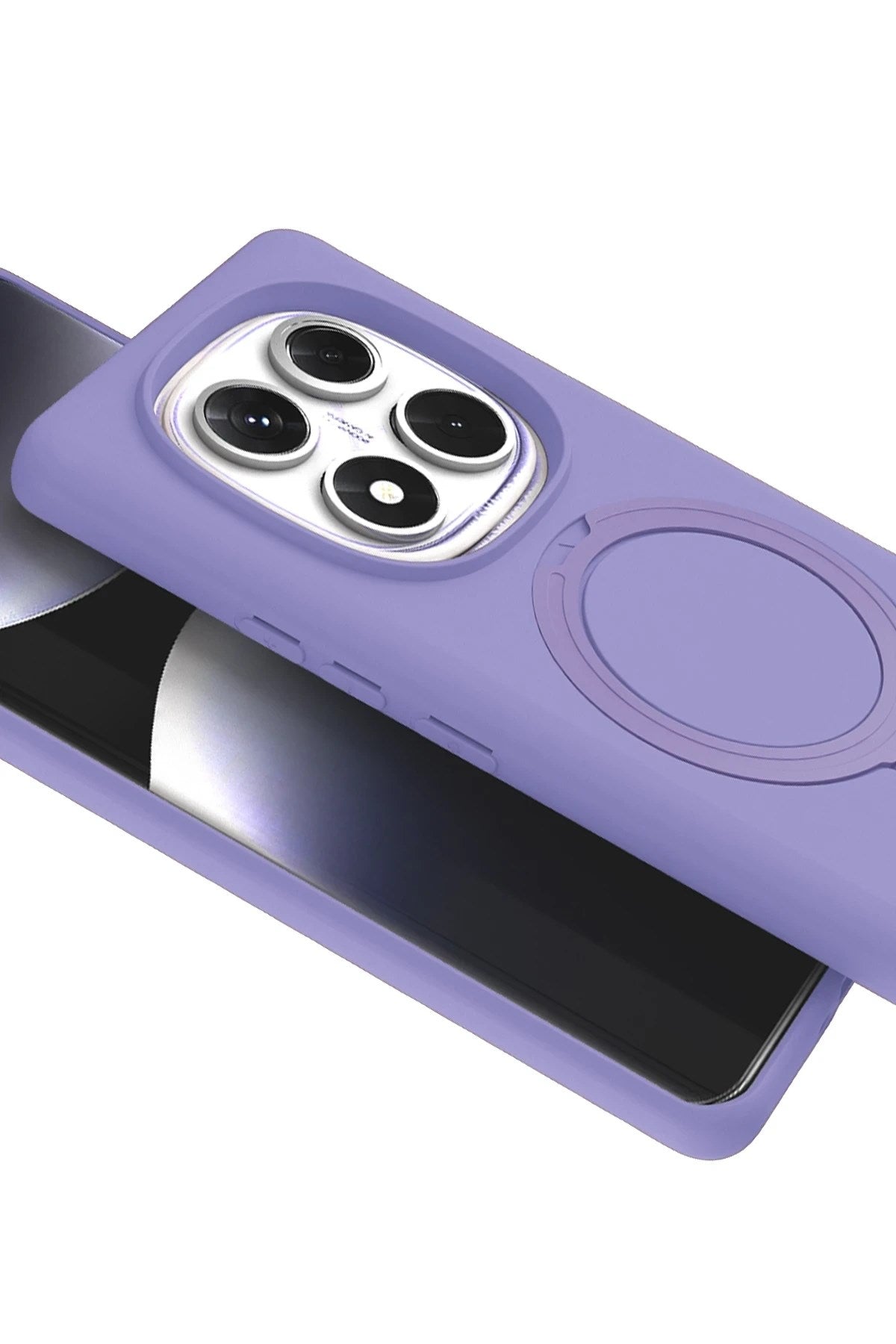 Mey İthalat® Redmi Note 14 Pro 5G Regal Magsafe Standlı Kapak - Lila