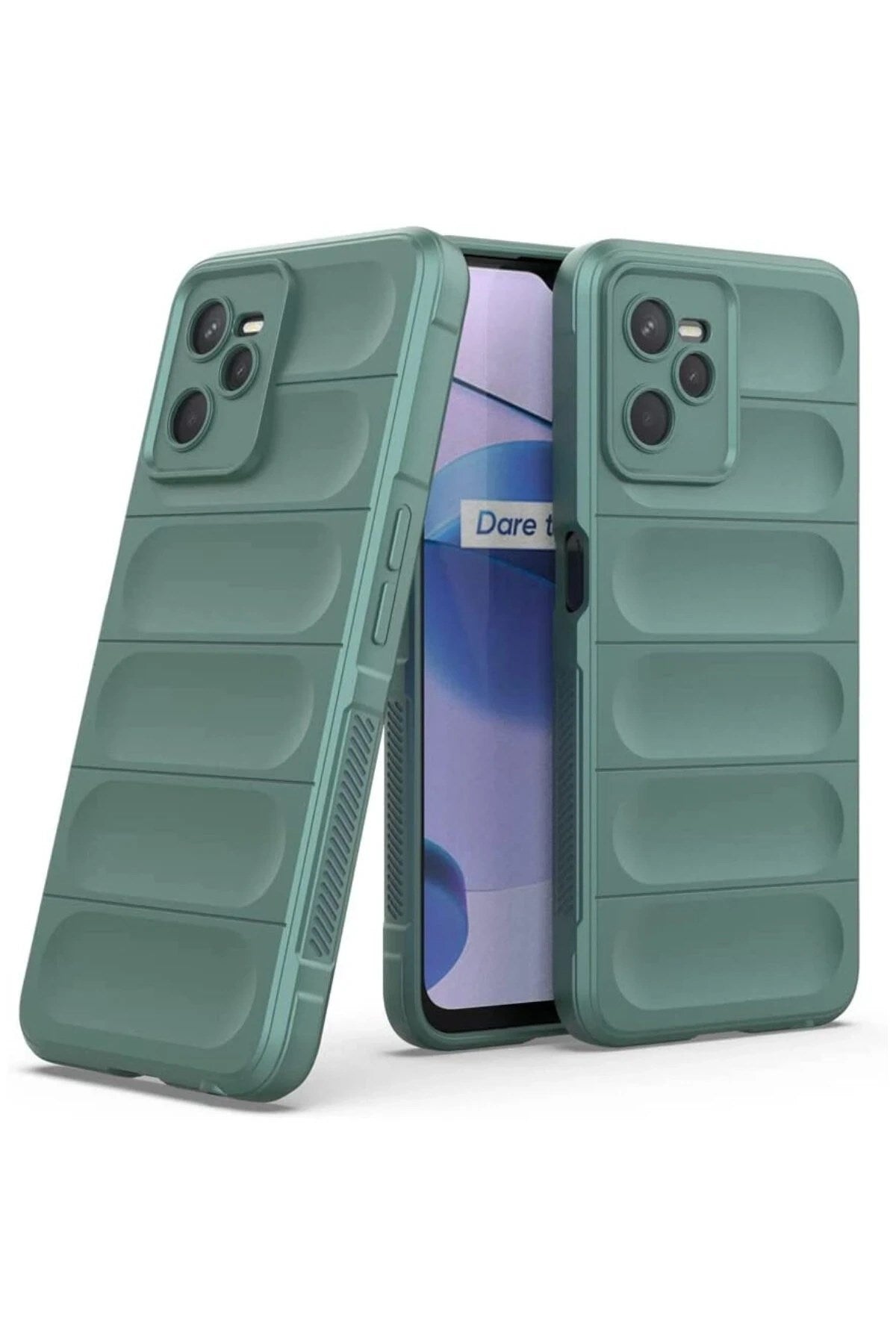 Mey İthalat® Realme C35 Kılıf Optimum Silikon - Koyu Yeşil