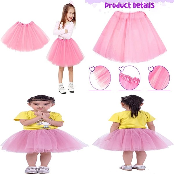 Mey İthalat® Pembe Renk Tütü Etek Bale Eteği Gösteri Eteği Çocuk Bebek Boy