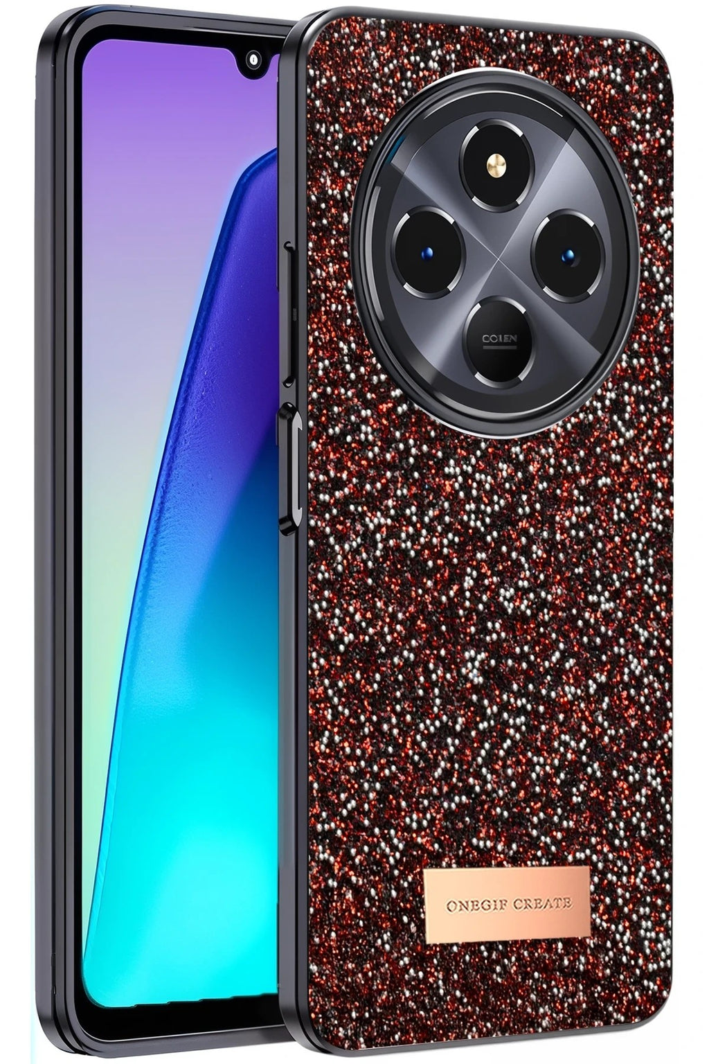 Mey İthalat® Redmi 14C Bright Simli Kapak - Derin Mor