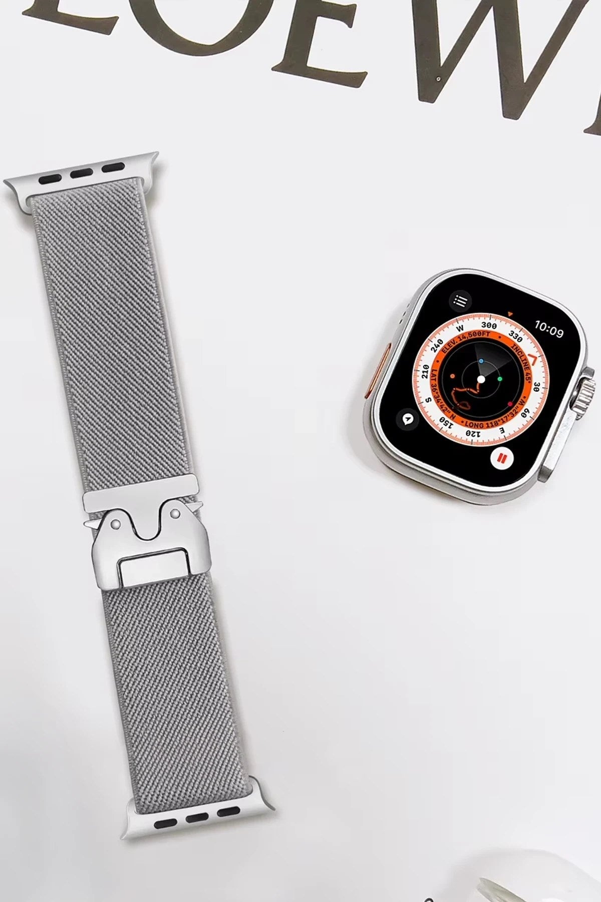 Mey İthalat® Watch 42mm Forest Kumaş Kordon - Titan Gri