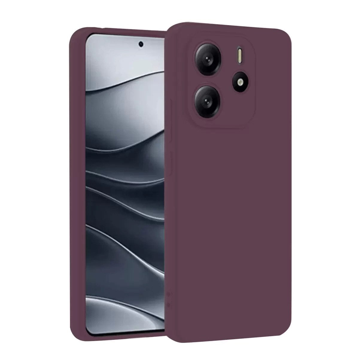 Mey İthalat® Redmi Note 14 4G Kılıf First Silikon - Mürdüm