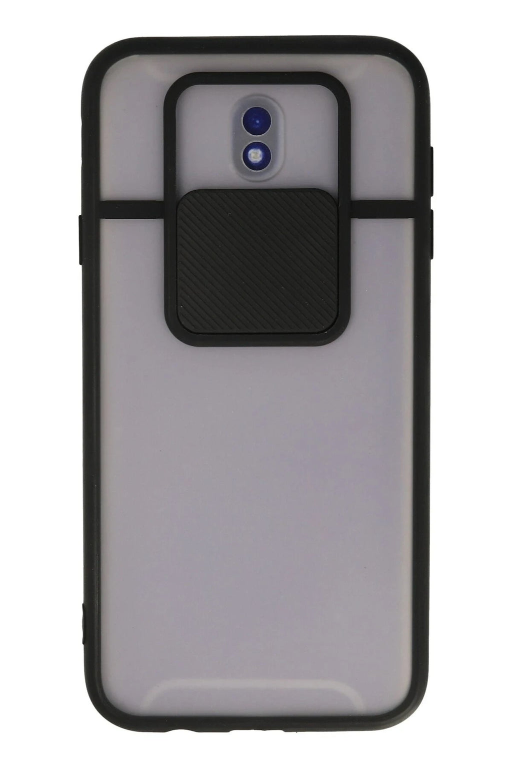 Mey İthalat® Samsung Galaxy J7 Pro / J730 Kılıf Palm Buzlu Kamera Sürgülü Silikon - Siyah