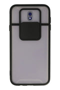 Mey İthalat® Samsung Galaxy J7 Pro / J730 Kılıf Palm Buzlu Kamera Sürgülü Silikon - Siyah