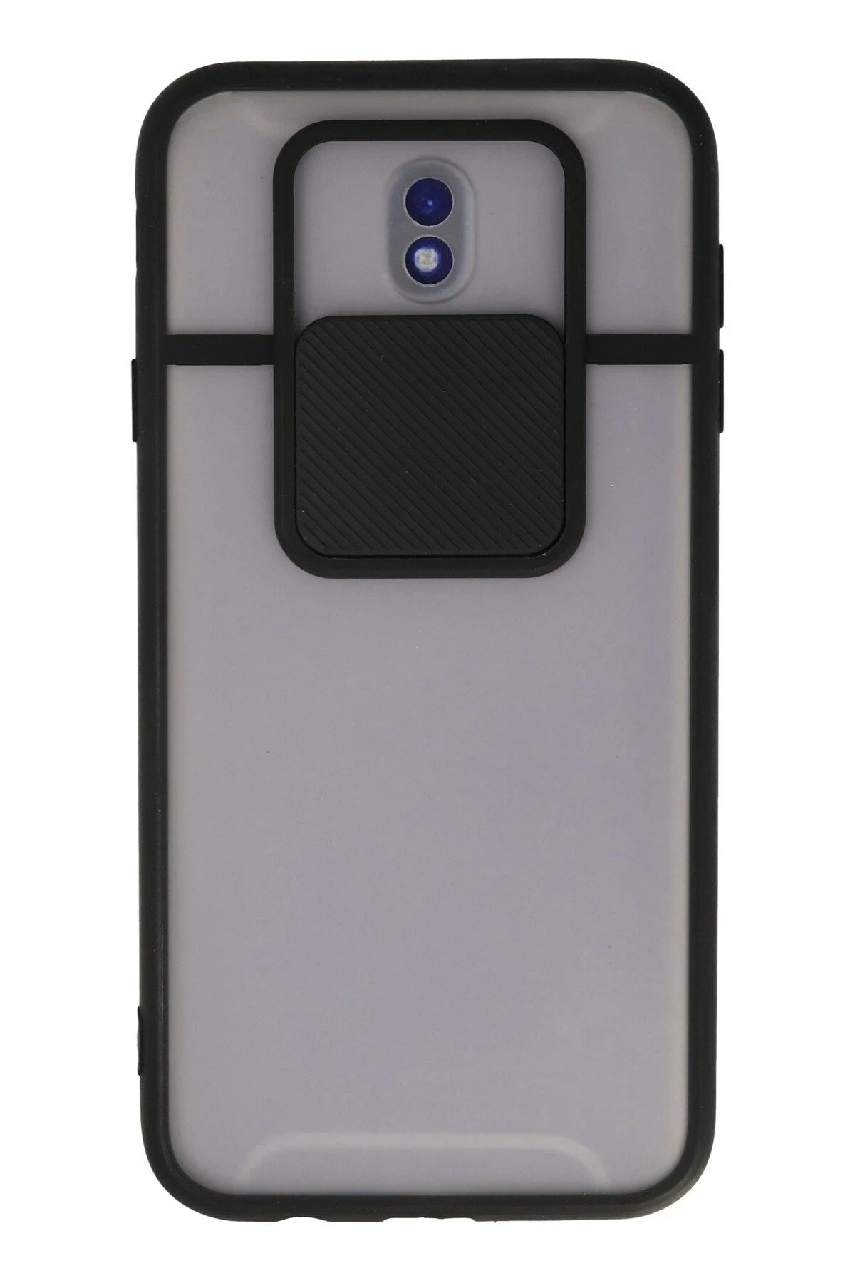 Mey İthalat® Samsung Galaxy J7 Pro / J730 Kılıf Palm Buzlu Kamera Sürgülü Silikon - Siyah