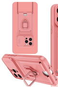 Mey İthalat® iPhone 15 Pro Max Kılıf Zuma Kartvizitli Yüzüklü Silikon - Pembe