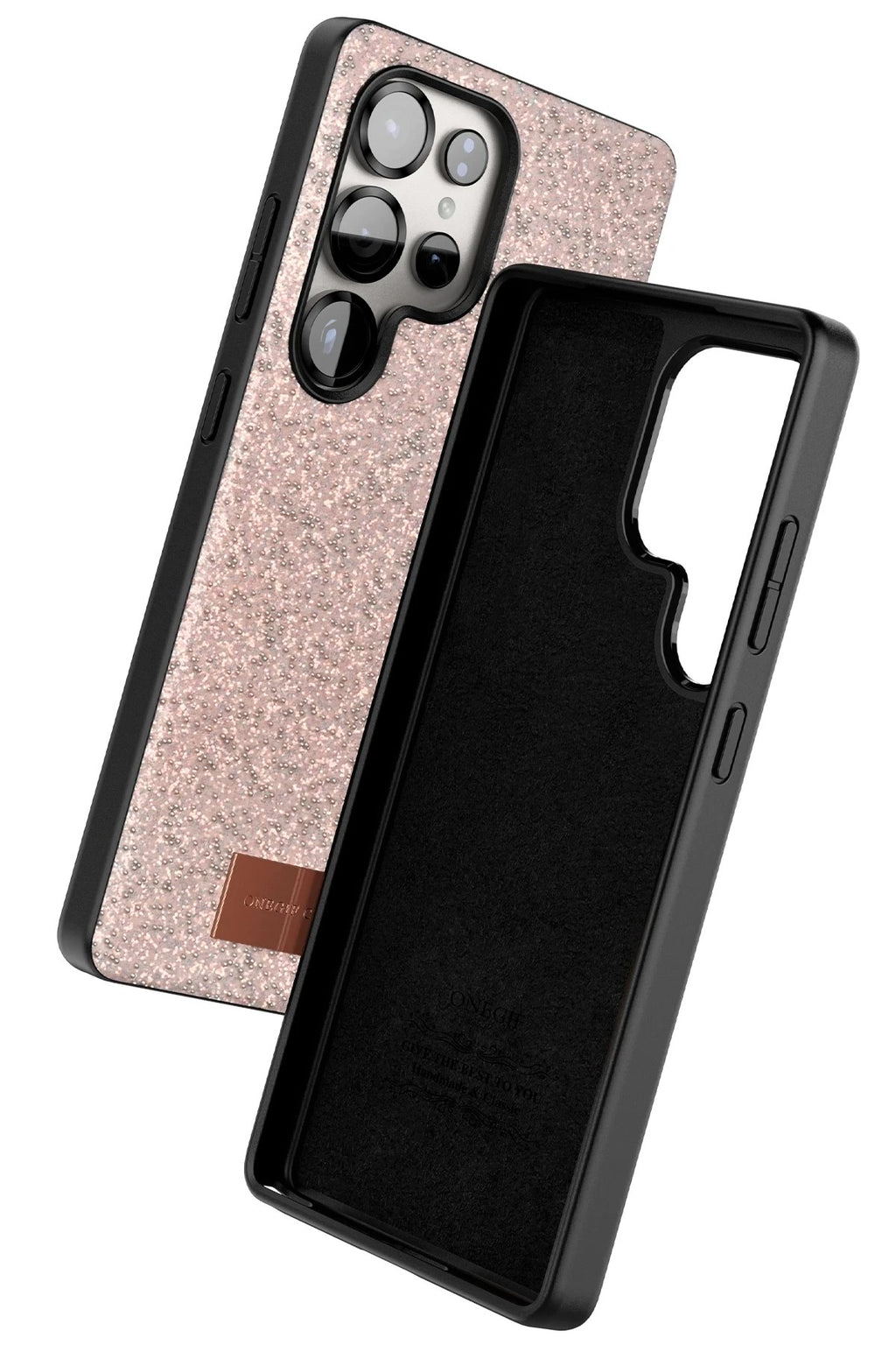 Mey İthalat® Samsung Galaxy S25 Ultra Bright Simli Kapak - Pembe