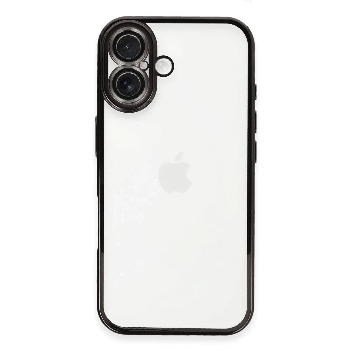 Mey İthalat® iPhone 16 Plus Kılıf Lensli Silikon - Siyah