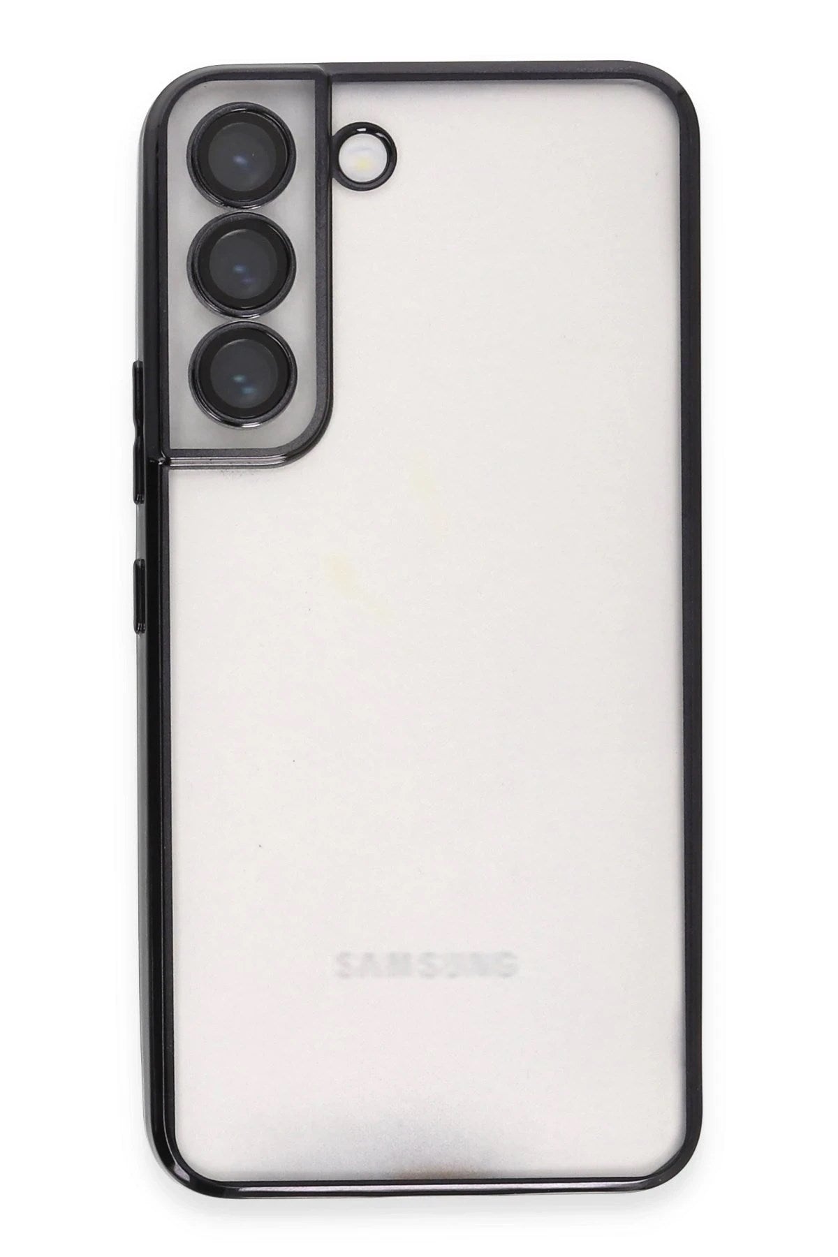 Mey İthalat® Samsung Galaxy S22 Kılıf Lensli Silikon - Siyah