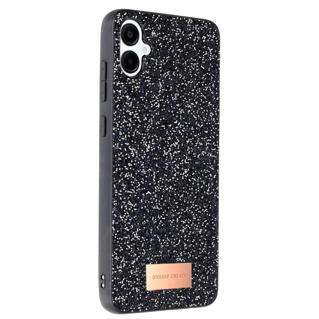 Mey İthalat® Samsung Galaxy A06 Bright Simli Kapak - Siyah