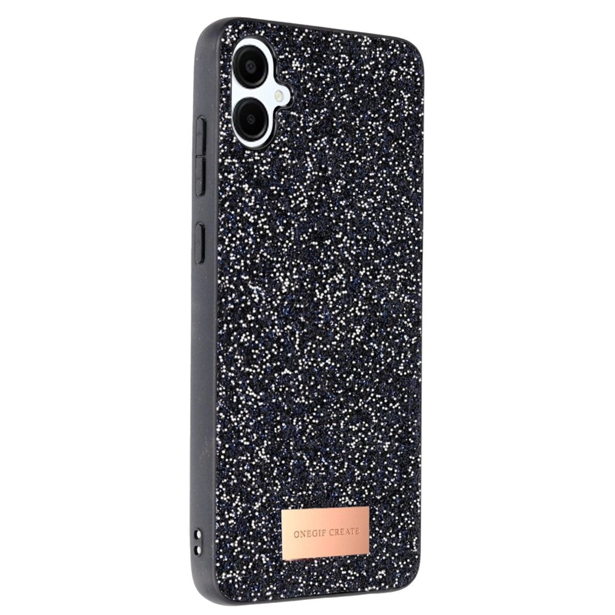 Mey İthalat® Samsung Galaxy A06 Bright Simli Kapak - Siyah