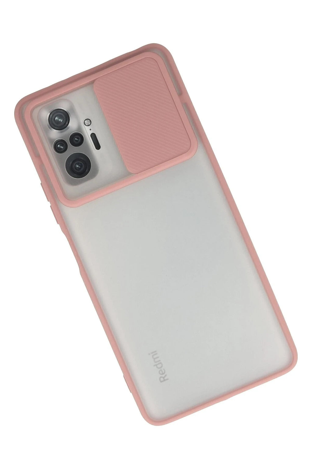 Mey İthalat® Redmi Note 10 Pro Kılıf Palm Buzlu Kamera Sürgülü Silikon - Pembe