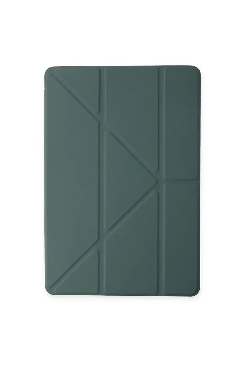 Mey İthalat® iPad 2022 10.9 (10.nesil) Kılıf Kalemlikli Mars Tablet Kılıfı - Koyu Yeşil