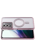 Mey İthalat® Redmi 15 4G Joke Simli Magneticsafe Kılıf - Pembe