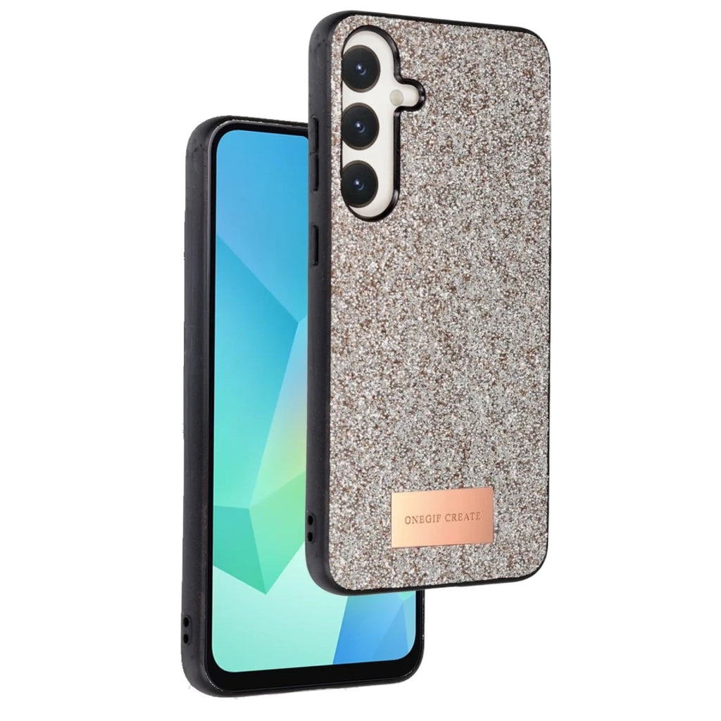 Mey İthalat® Samsung Galaxy S24 FE Bright Simli Kapak - Gold