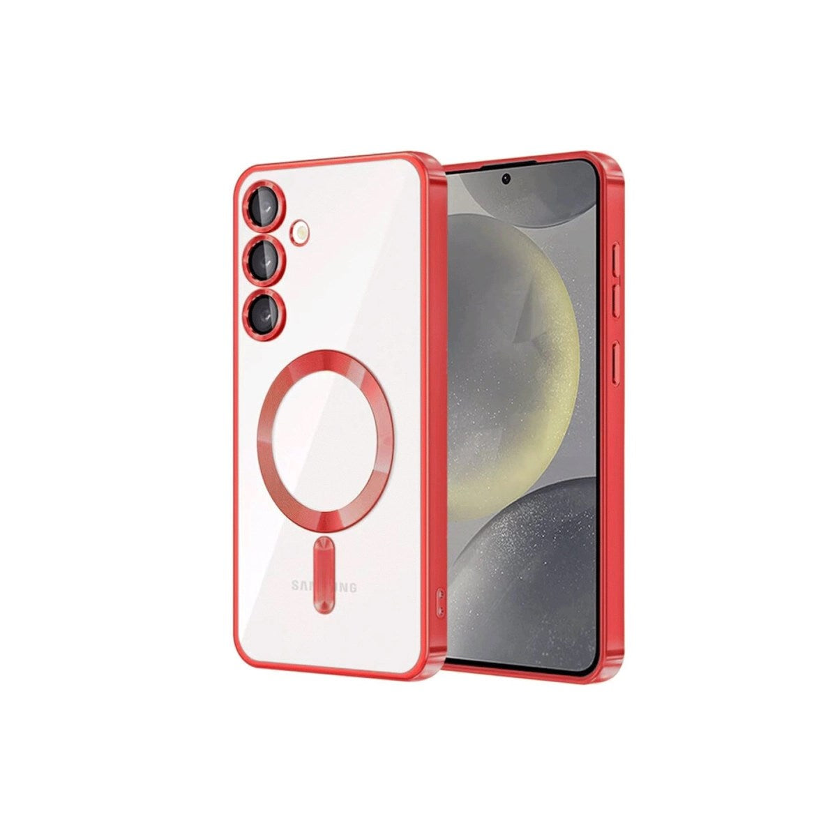Mey İthalat® Samsung Galaxy S24 Plus Kılıf Kross Magneticsafe Kapak - Kırmızı