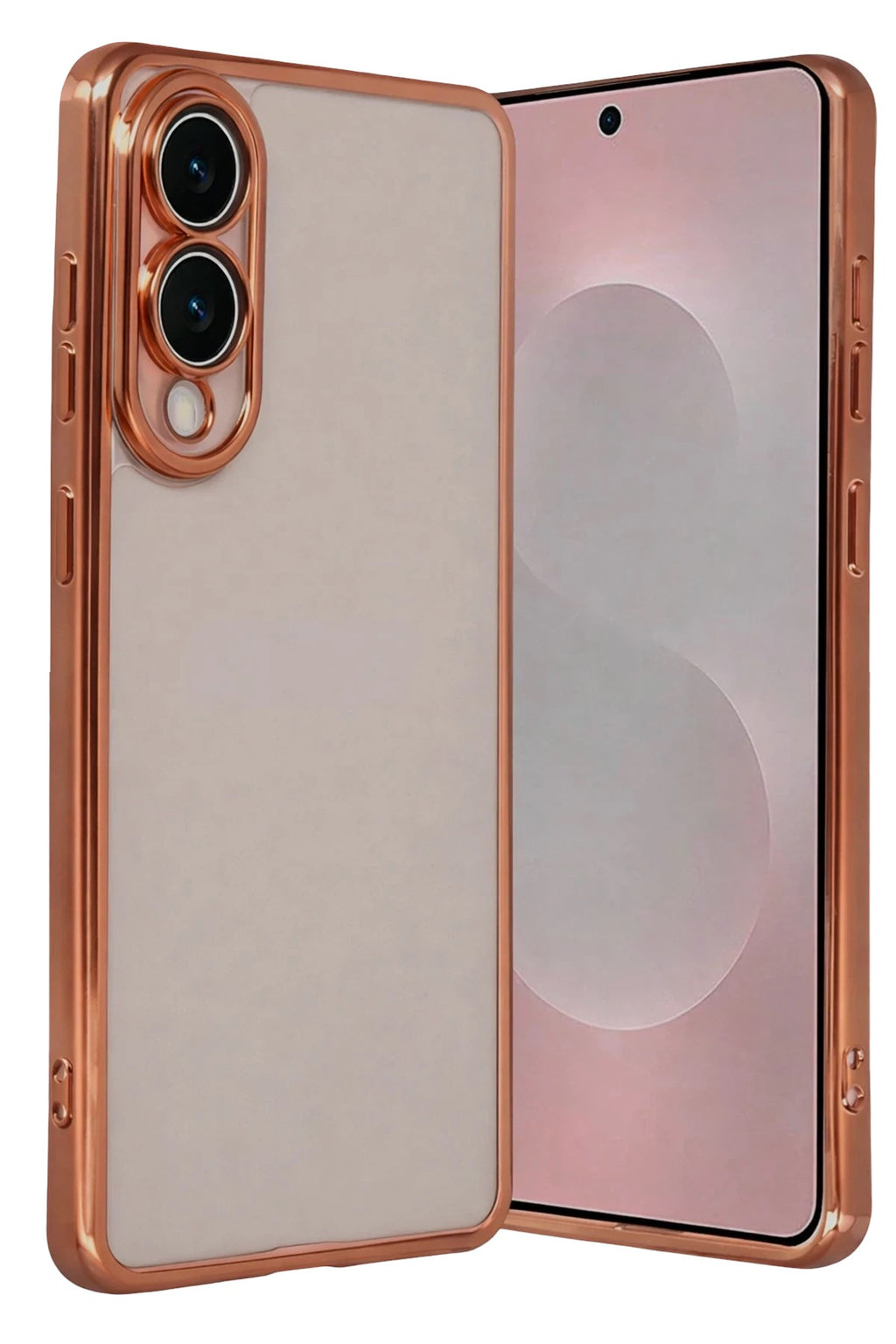 Mey İthalat® Samsung Galaxy S25 Edge Lensli Silikon - Çöl Titanyum