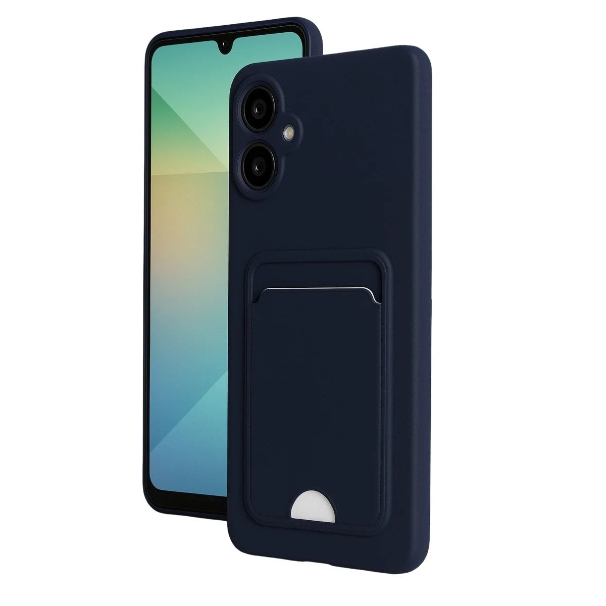 Mey İthalat® Samsung Galaxy A06 Kılıf Kelvin Kartvizitli Silikon - Lacivert