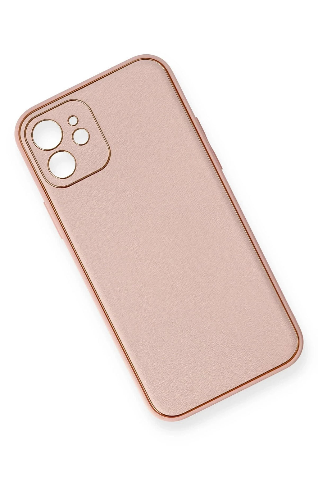 Mey İthalat® iPhone 12 Kılıf Coco Deri Silikon Kapak - Pembe