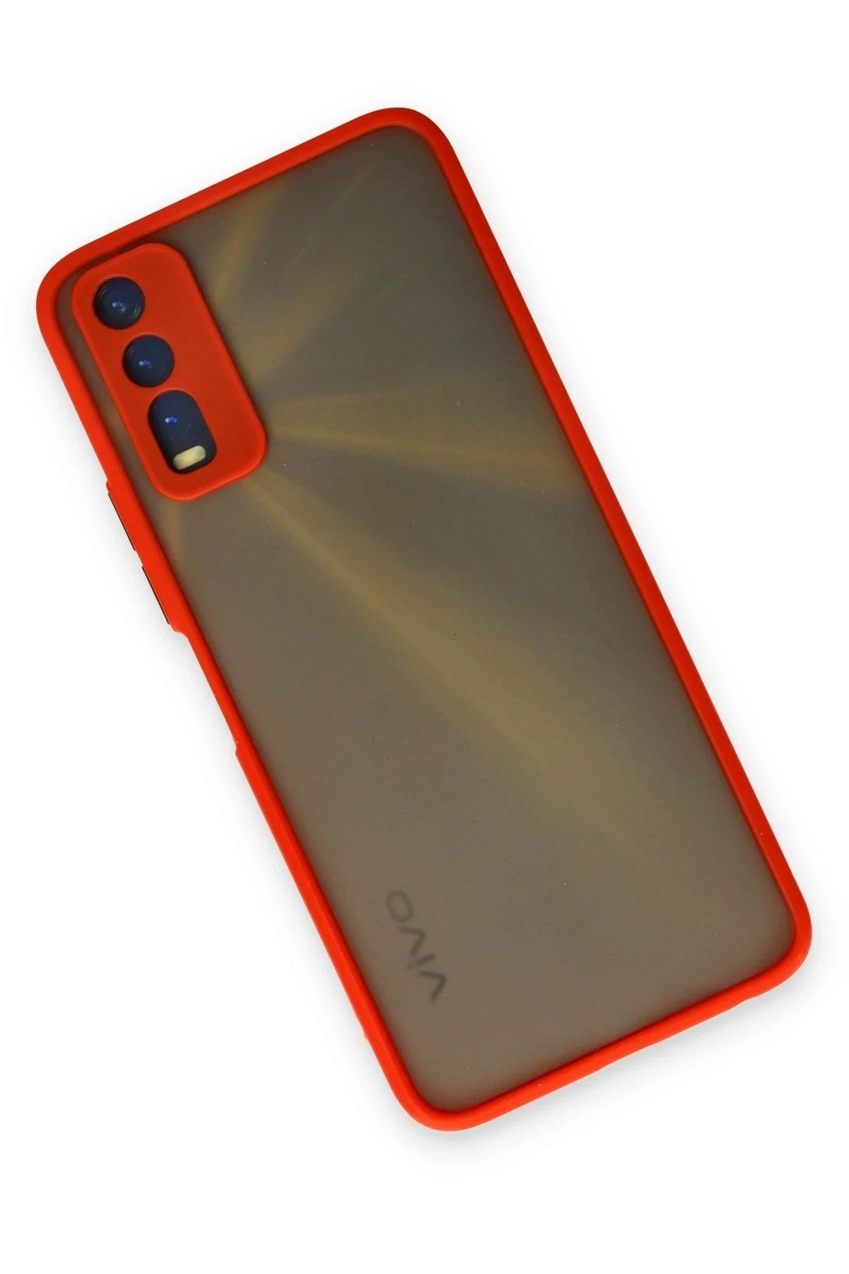 Mey İthalat® Vivo Y11S Kılıf Montreal Silikon Kapak - Kırmızı