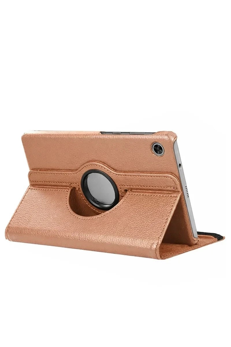 Mey İthalat® Samsung Galaxy Tab A11 360 Tablet Deri Kılıf - Rose Gold