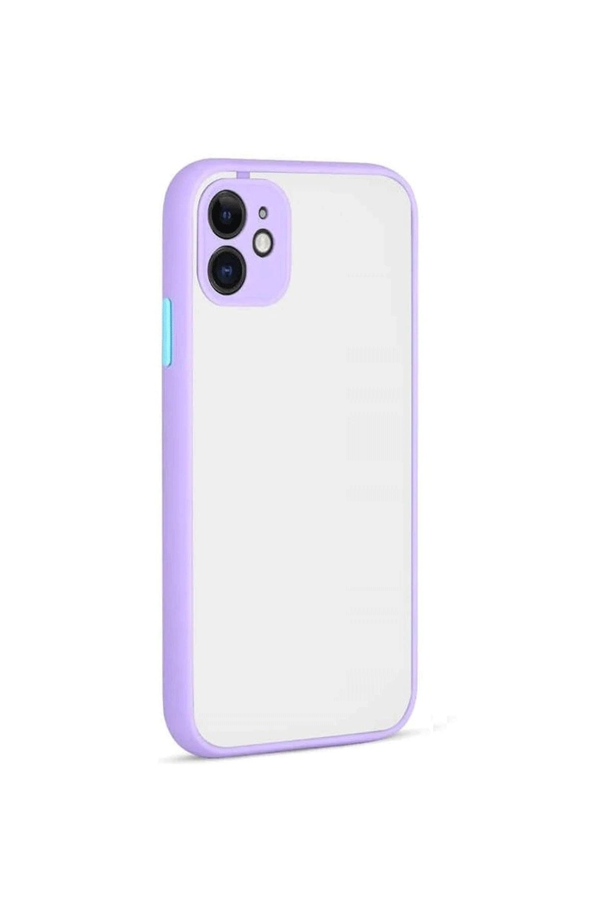 Mey İthalat® iPhone 12 Kılıf Montreal Silikon Kapak - Mor