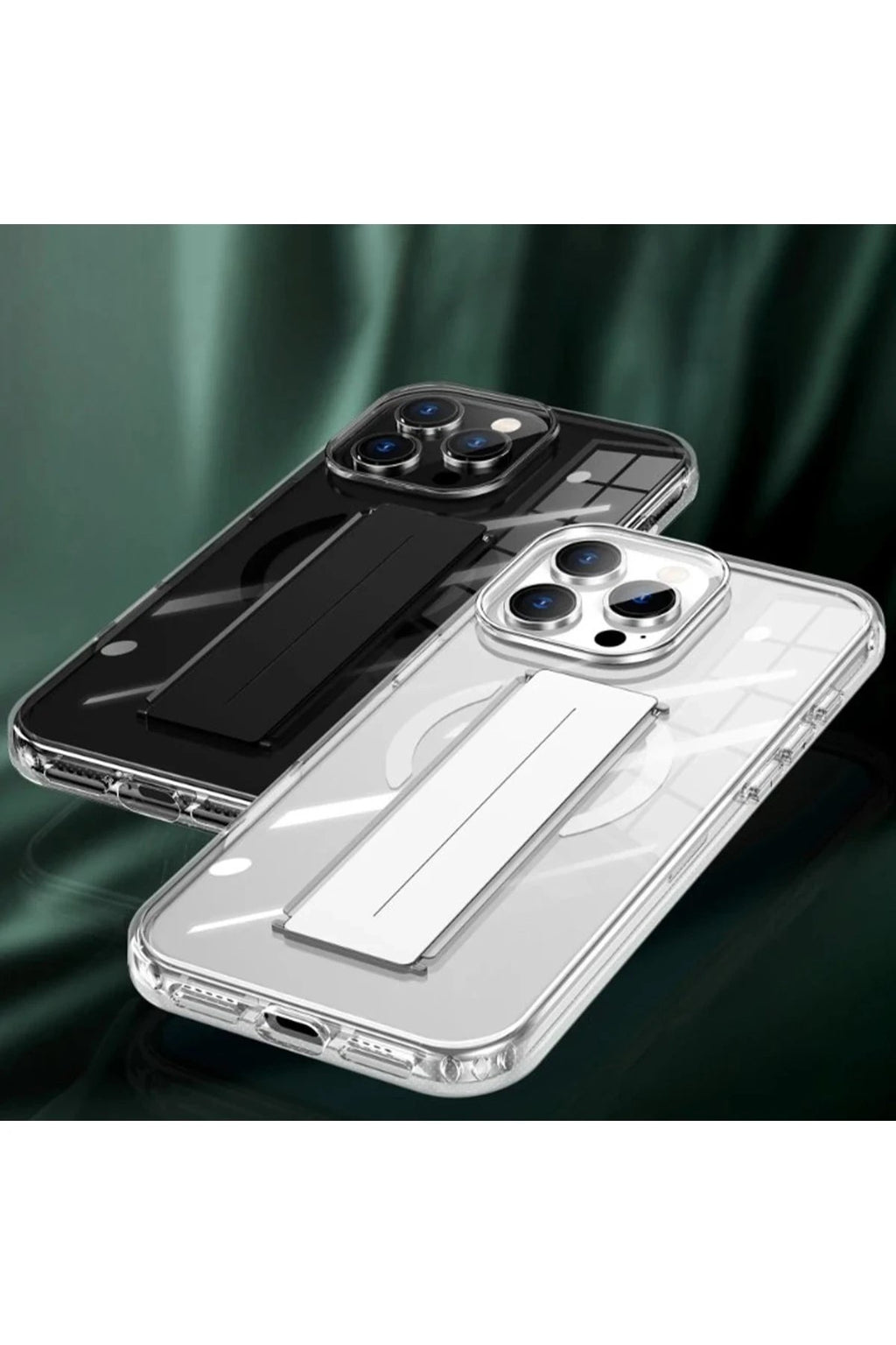 Mey İthalat® iPhone 14 Pro Max Kılıf Alfa Magsafe Standlı Kapak - Siyah