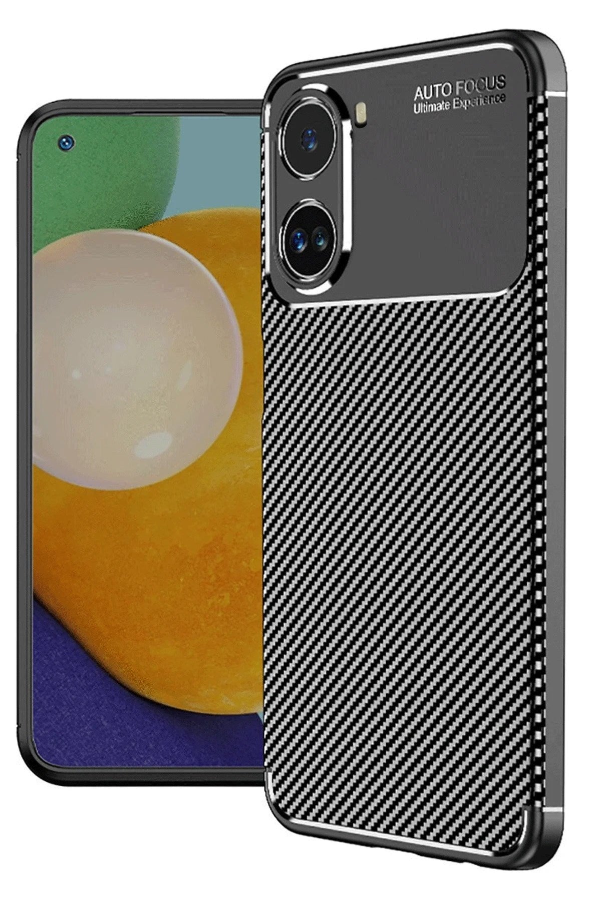 Mey İthalat® Poco X7 Pro Kılıf Auto Focus Karbon Kapak - Siyah