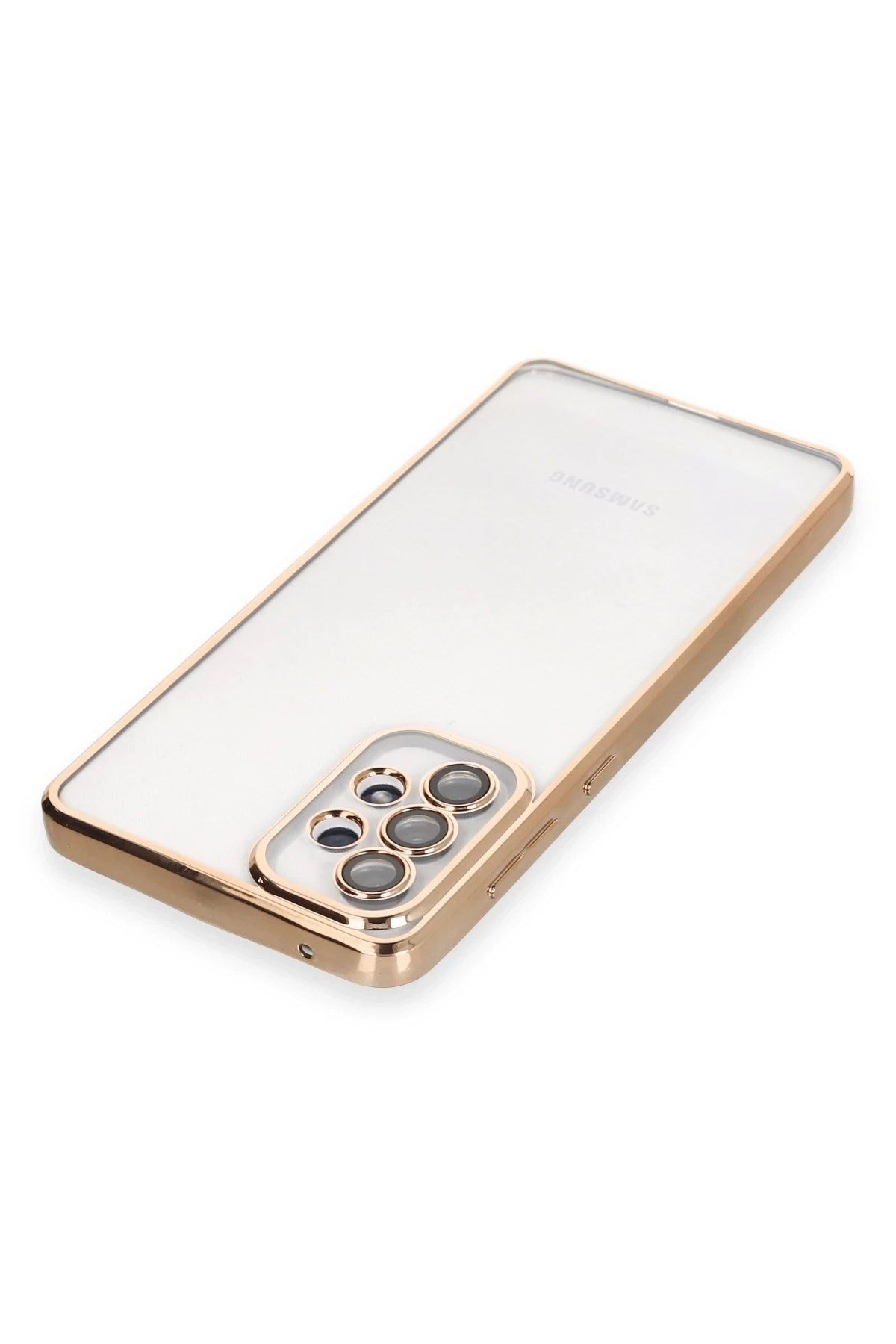 Mey İthalat® Samsung Galaxy A53 5G Kılıf Lensli Silikon - Gold