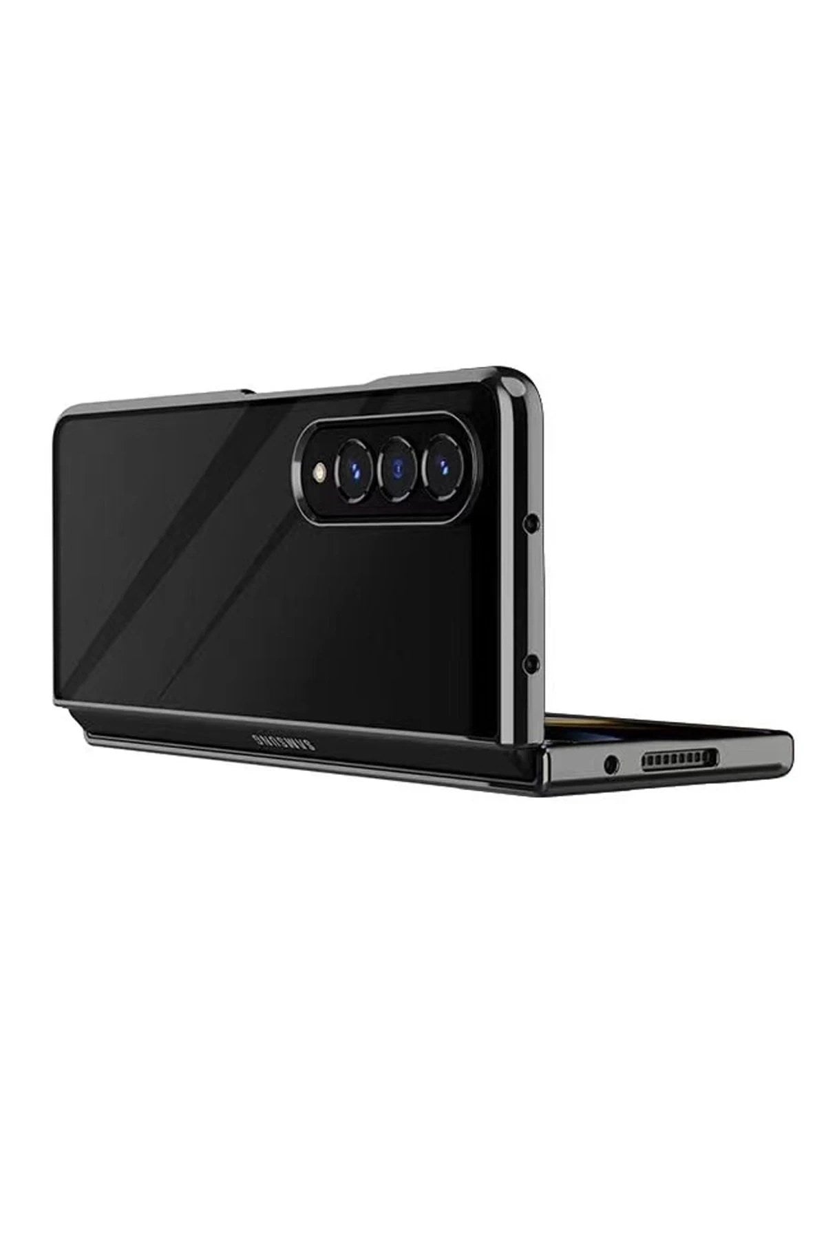 Mey İthalat® Samsung Galaxy Z Fold 4 Kılıf Fold Element Kapak - Siyah