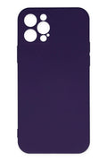 Mey İthalat® iPhone 12 Pro Max Kılıf Nano içi Kadife Silikon - Mor