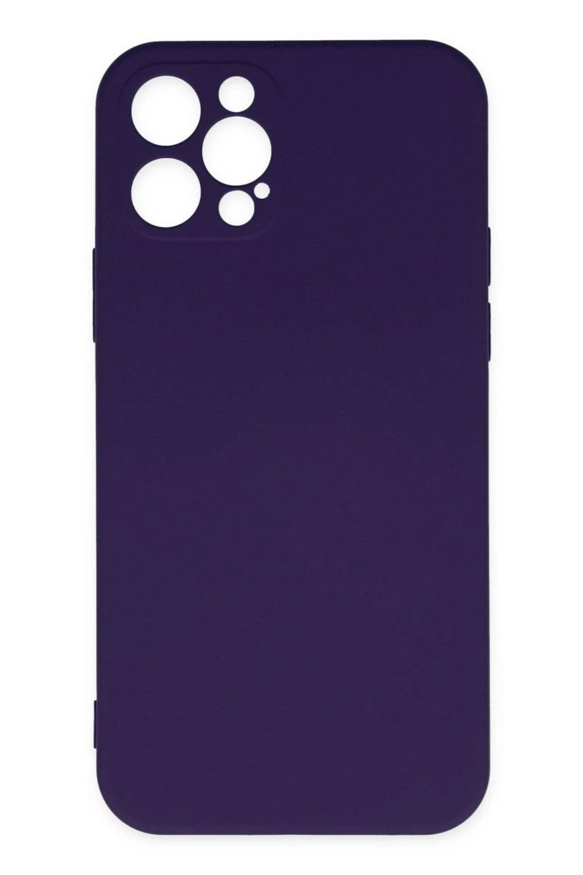 Mey İthalat® iPhone 12 Pro Max Kılıf Nano içi Kadife Silikon - Mor