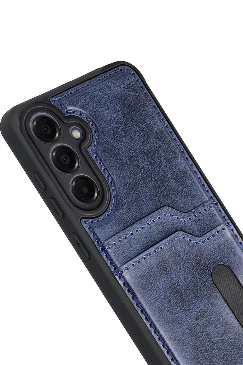 Mey İthalat® Samsung Galaxy A17 5G Sara Kartvizitli Deri Kılıf - Lacivert