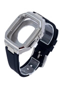 Mey İthalat® Watch 44mm KR402 Metal Kasa Silikon Kordon - Gümüş