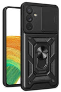 Mey İthalat® Samsung Galaxy S24 FE Pars Lens Yüzüklü Silikon - Siyah