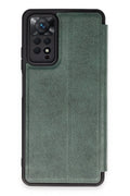 Mey İthalat® Redmi Note 12 Pro 4G Kılıf Flip Cover - Koyu Yeşil